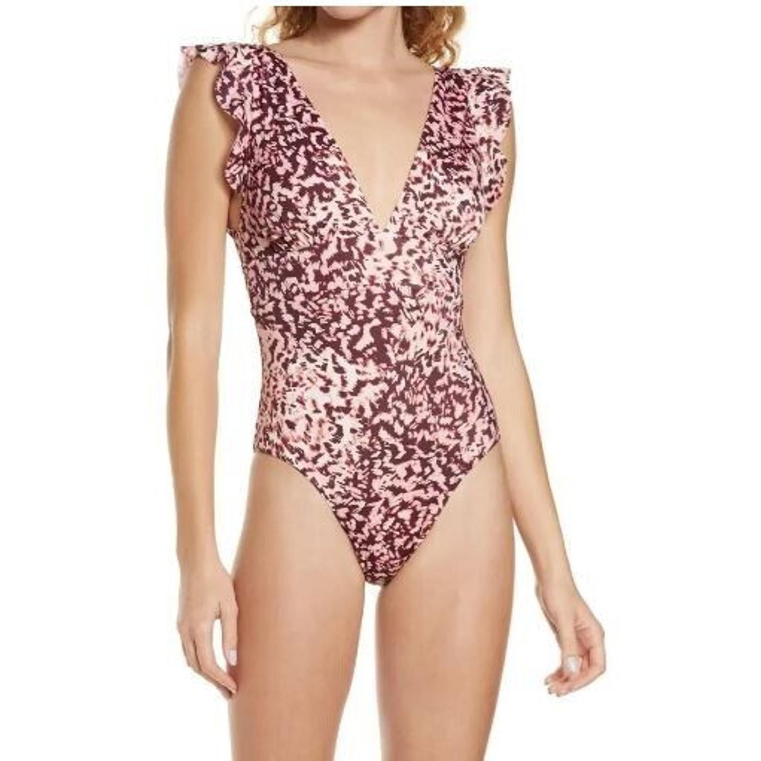 Chelsea28 Women's One-Piece Swimsuit in Pink Soft Sketch Texture Medium $79