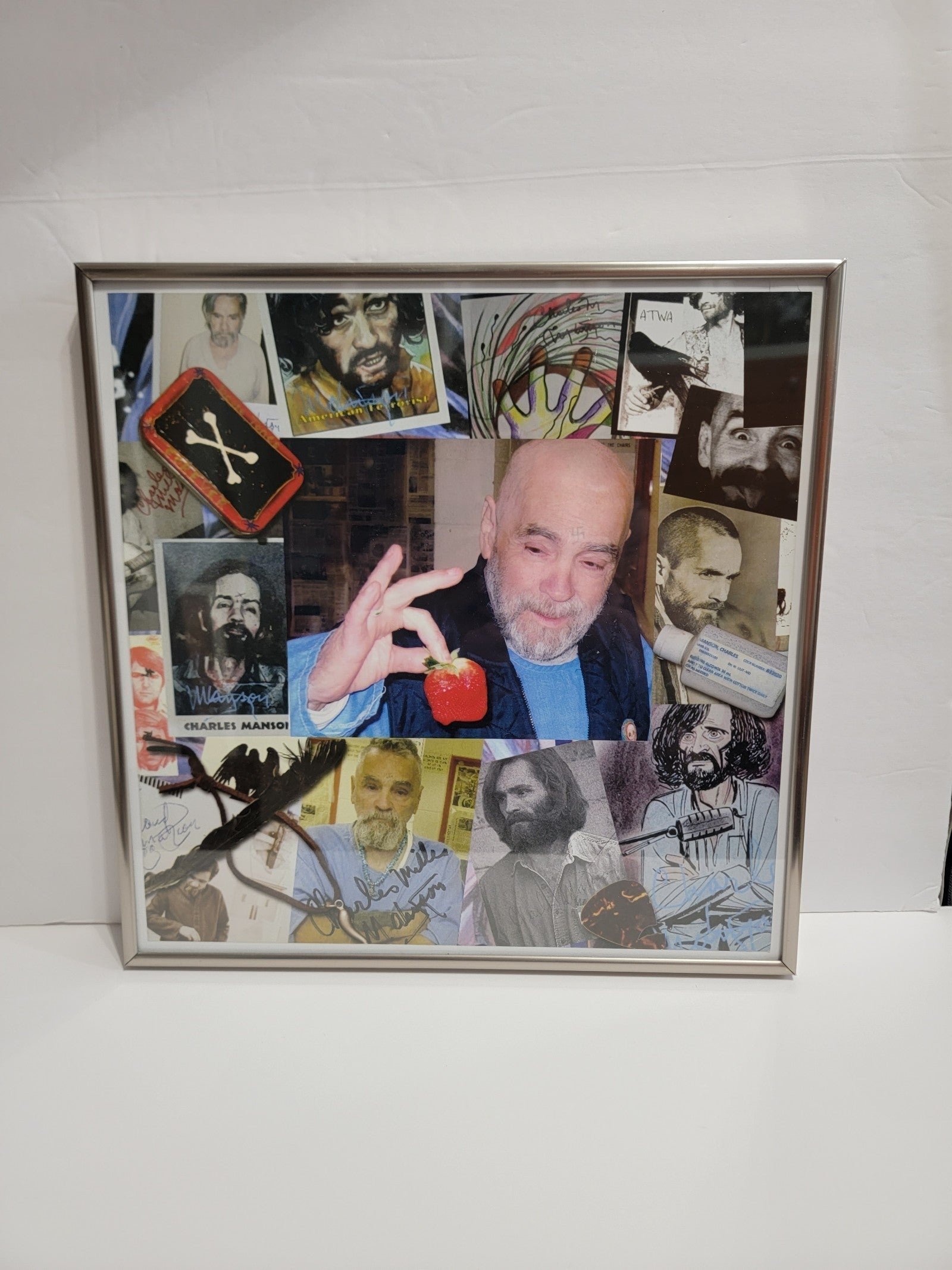 Charles Manson framed art serial Killers