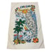 Vtg Souvenir Florida Sun Shine State Map Beach Bath Towel Ocean Tiki Colorful