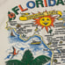 Vtg Souvenir Florida Sun Shine State Map Beach Bath Towel Ocean Tiki Colorful
