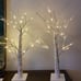 2 Birch Trees (2ft Tall) & 24 LED Lights (Timer Tabletop Bonsai Night Christmas