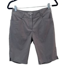 Adidas Golf Essentials Flat Front Lightweight Bermuda Shorts Trace Grey Size 2