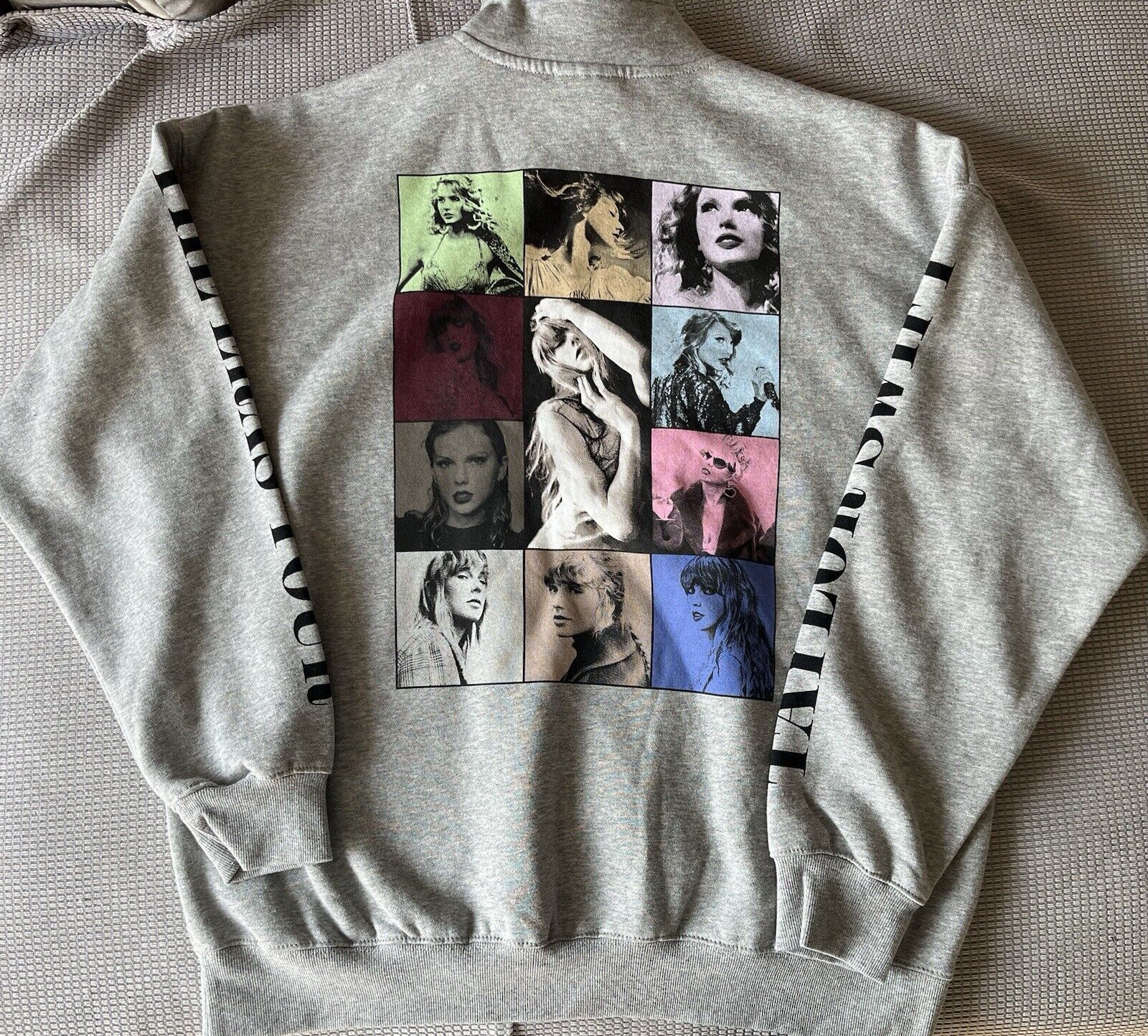 XL Eras Tour II TTPD Gray 1/4 Quarter Zip Sweatshirt Taylor Swift Tortured Poets