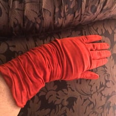 New Long Suede Gloves From Italy 7.5