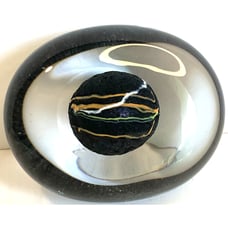 Vintage Kosta Boda Bertil Vallien Atelje Signed Art Glass Paperweight MCM Modern