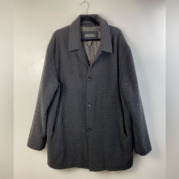Banana Republic Cashmere Virgin Wool Pockets Winter Pea Coat Men’s XL