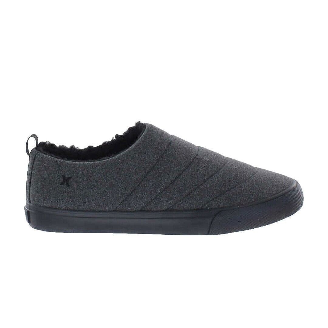 Hurley Men's ARLO PUFF Clog Charcoal Gray Slip On Loafers Casual Shoes, Size 9