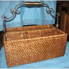 NEW SLAH Southern Living Abingdon Rattan Caddy #41032 Multi-purpose Party Table