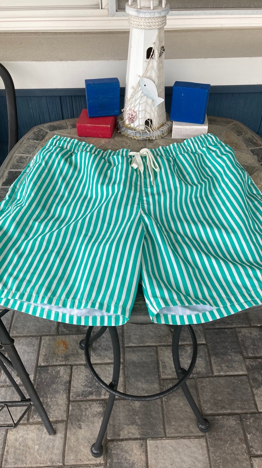 Goodfellow & Co Men's Green White Striped Swim Trunks Large Weekly update Goodfellow & Co Men's Green White Striped Swim Trunks Large Weekly update