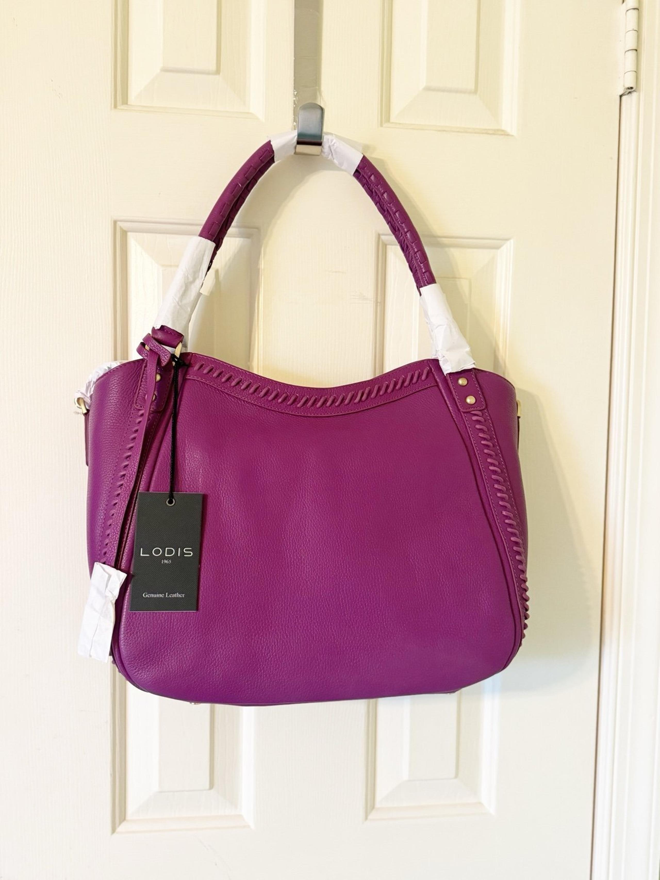 NWT Lodis Magenta Sutton Tote with chain shoulder strap