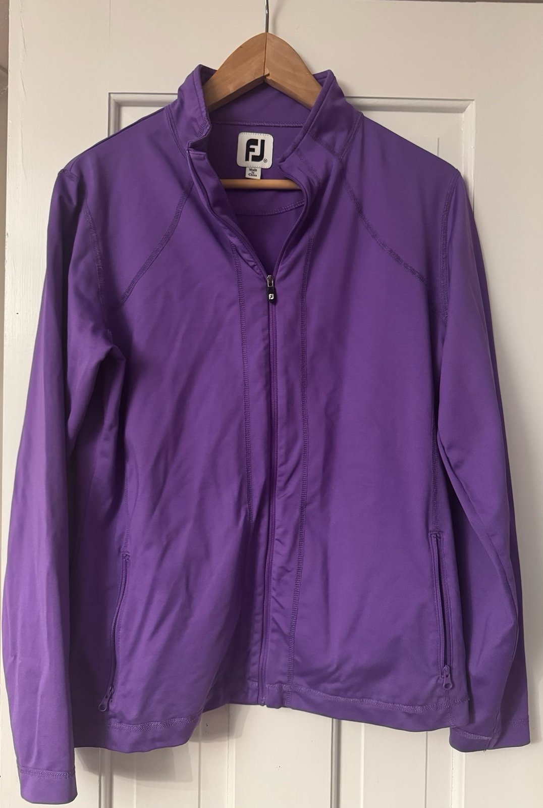 FJ FootJoy- womens Jacket Full Zip Purple nylon stretch- Size M