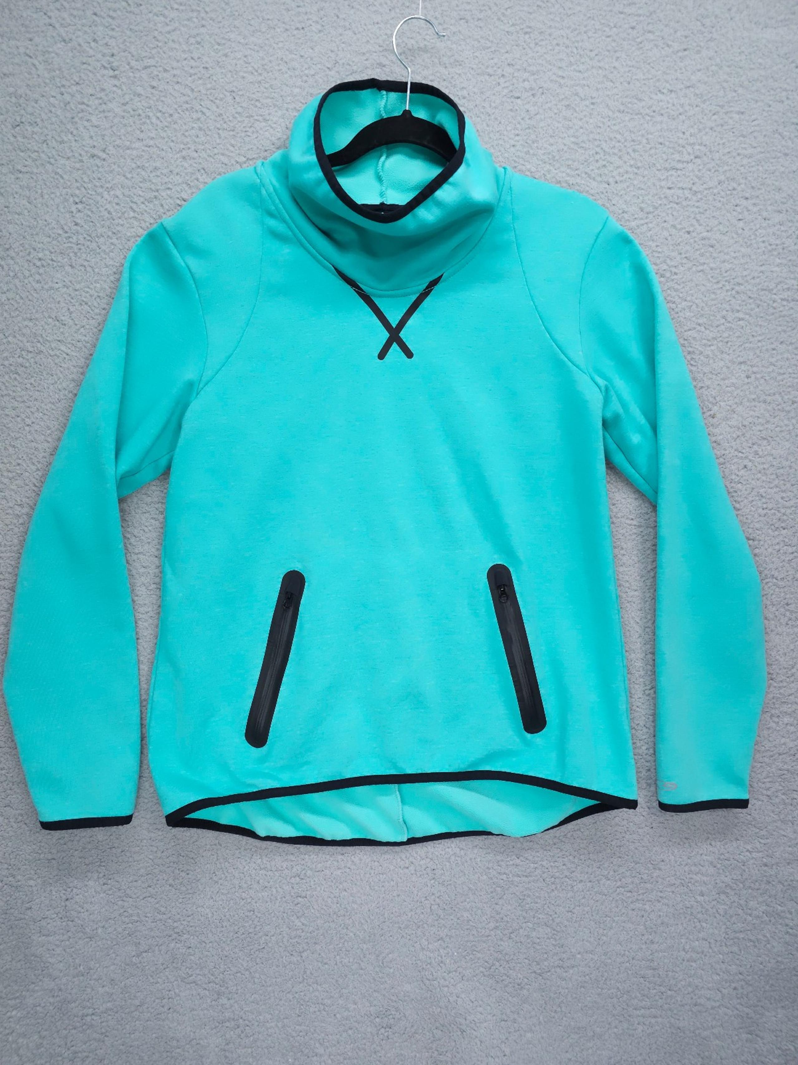 Champion Victory Fleece Sweater Womens Medium Pullover Turtleneck C9 Ladies Teal
