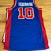 Adidas Dennis Rodman Detroit Pistons 10 Jersey Length +2 Size Large 1989-1990