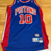 Adidas Dennis Rodman Detroit Pistons 10 Jersey Length +2 Size Large 1989-1990