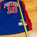 Adidas Dennis Rodman Detroit Pistons 10 Jersey Length +2 Size Large 1989-1990