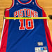 Adidas Dennis Rodman Detroit Pistons 10 Jersey Length +2 Size Large 1989-1990