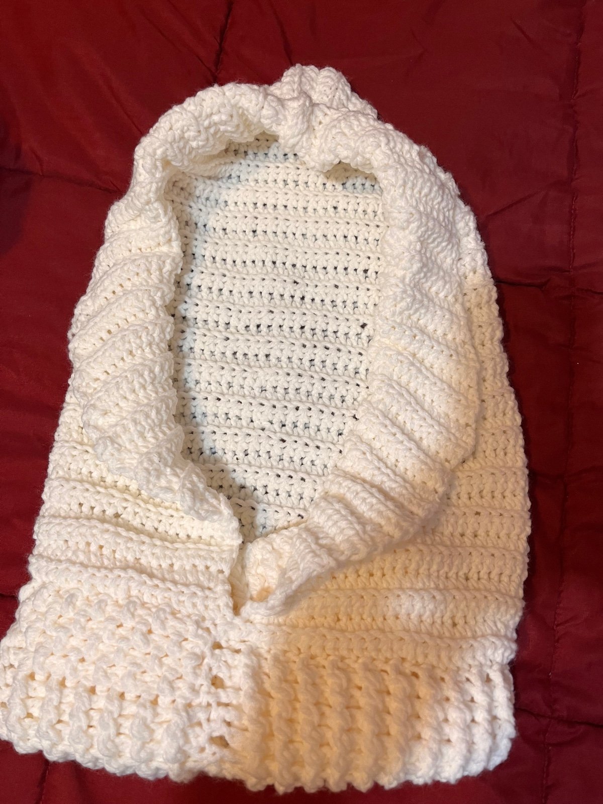 turtleneck hood hand crocheted