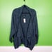 Lane Bryant NWT Women's Draped Blue Silver Open Cardi Shrug Jacket Size 26/28