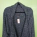 Lane Bryant NWT Women's Draped Blue Silver Open Cardi Shrug Jacket Size 26/28