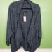 Lane Bryant NWT Women's Draped Blue Silver Open Cardi Shrug Jacket Size 26/28
