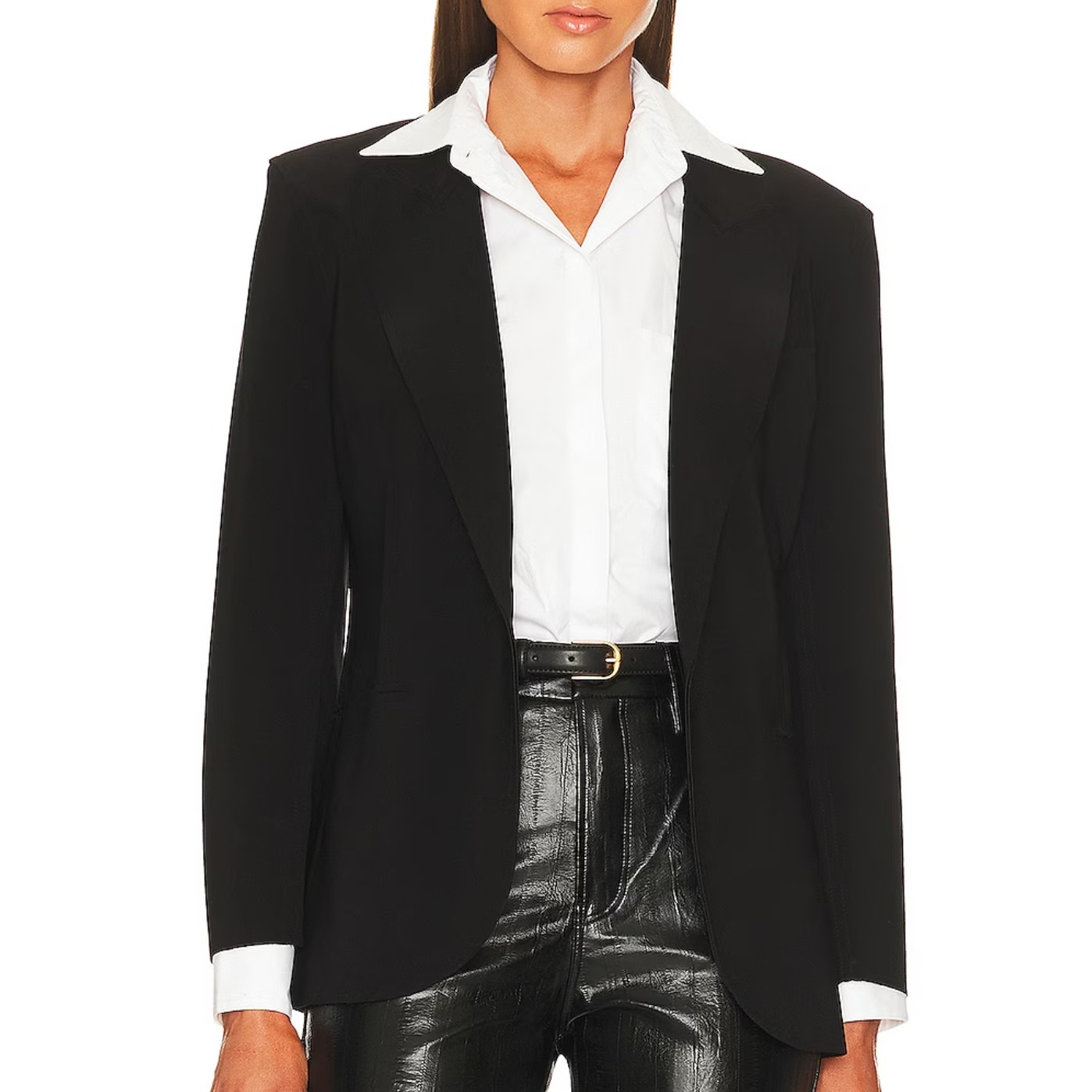 Norma Kamali Classic Single Breasted Jacket ⁦Black Blazer