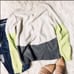 FREE PEOPLE Beach Dark Grey Colorblock Stripe Pullover Crew Neck Sweater XS