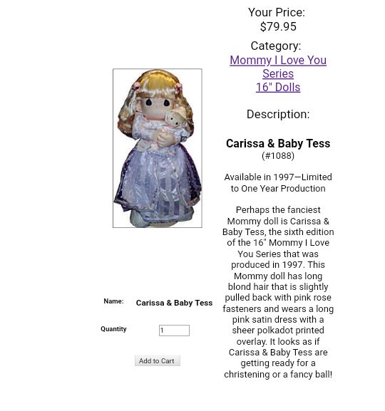 Carrisa and baby Tess
