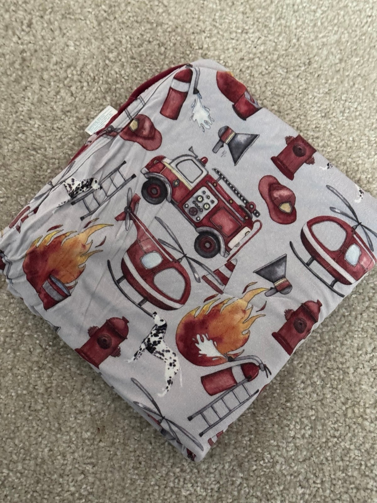 Posh peanut patoo firemen fire fighter stroller blanket