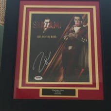 Zachary Levi Signed Framed Photo Shazam DC comics PSA coa