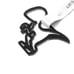 BRAND NEW 2PCS DINOSAUR BLACK JDM TSURIKAWA RING White Handle Strap Drift Charm