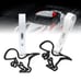 BRAND NEW 2PCS DINOSAUR BLACK JDM TSURIKAWA RING White Handle Strap Drift Charm