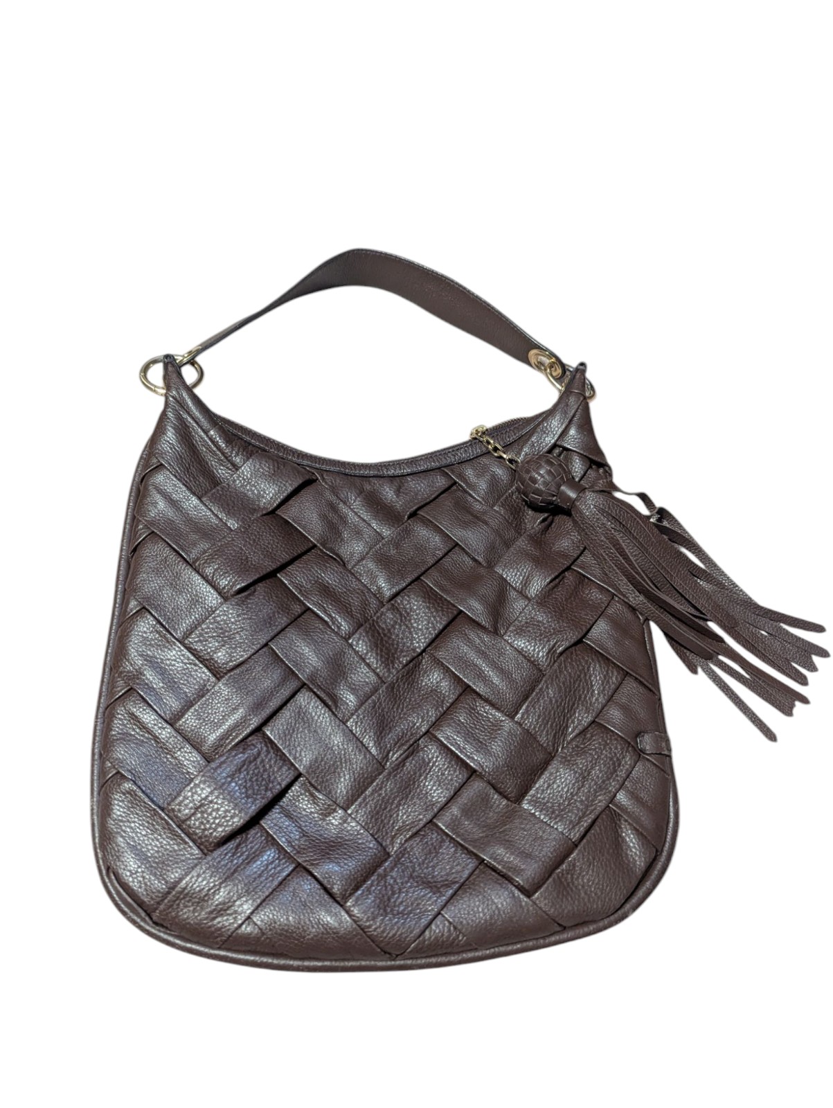 Cole Haan Women's Prudence leather Hobo Brown shoulder bag.