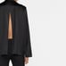 Jacquemus La Chemise Notte Open Charm Logo Satin Black Shirt Blouse NWT