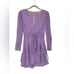 For Love and Lemons Tarta Long Sleeve Mini Dress Lavender | Size S