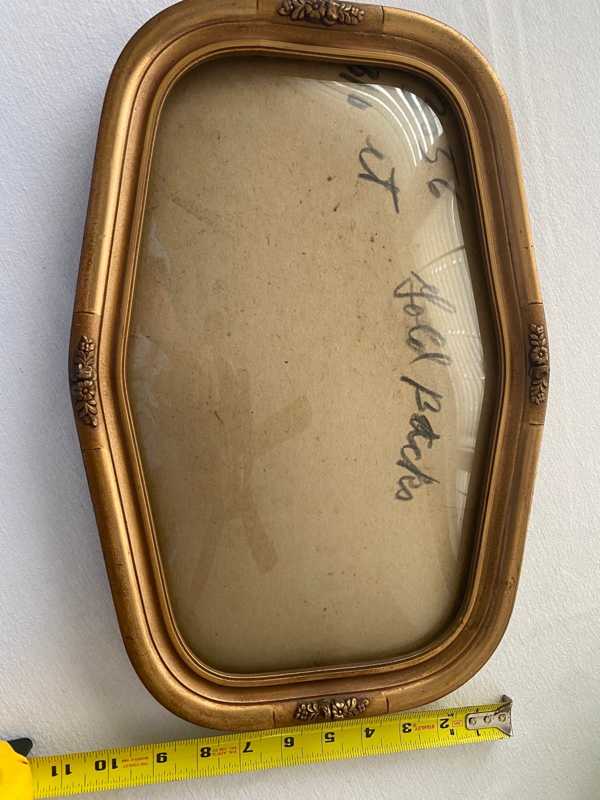 1920’s bubble glass gold toned picture frame