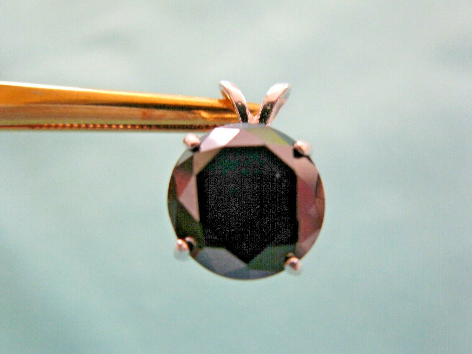 2.53ct NATURAL BLACK DIAMOND NECKLACE,FREE DIAMOND TESTER,CERTIFI CATE,PENDANT