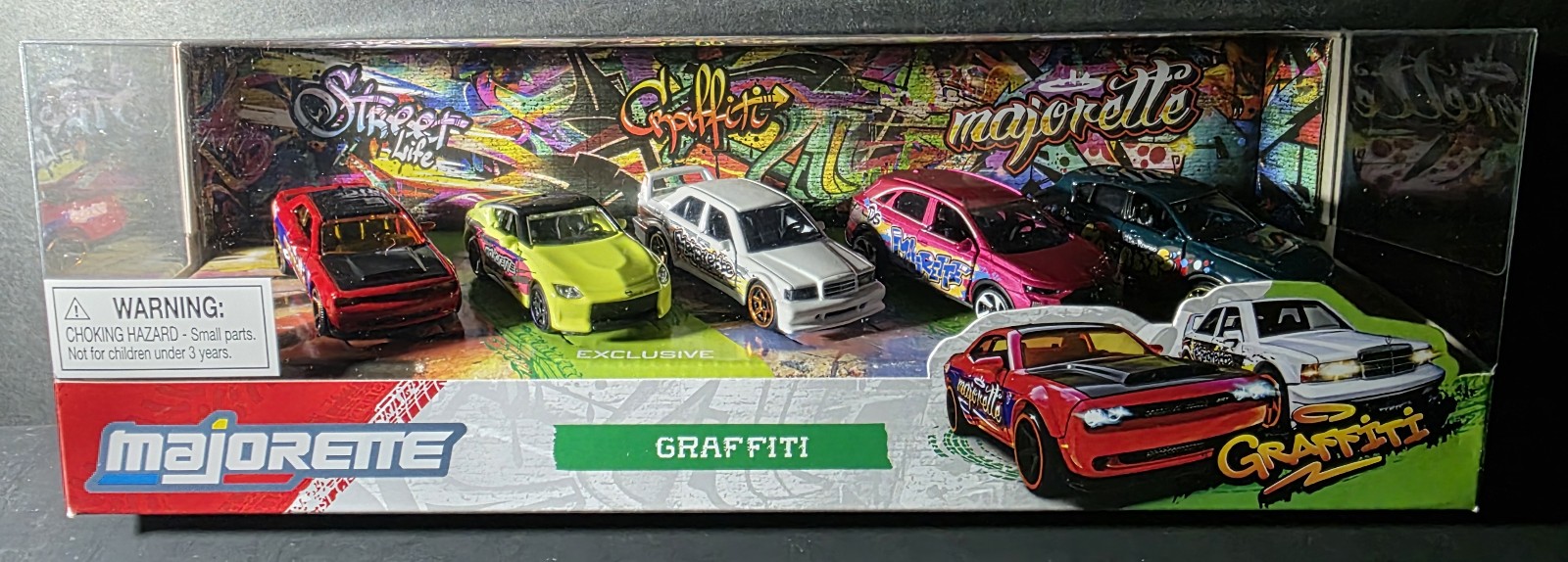 Majorette Graffiti series 5 car diecast set Hip Hop mip