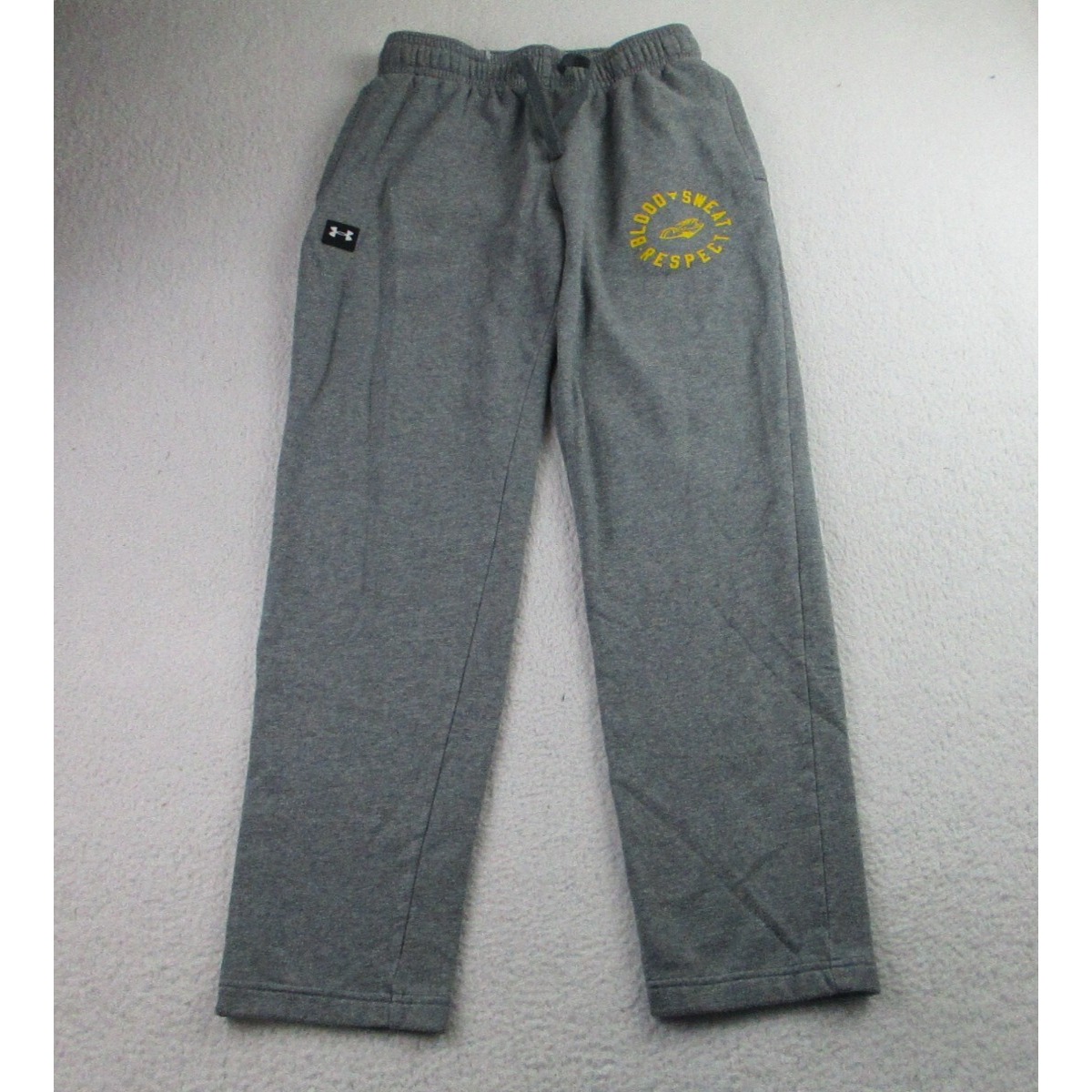 Under Armour Project Rock Sweatpants Mens M Loose Gray Fleece Activewear BSR UA