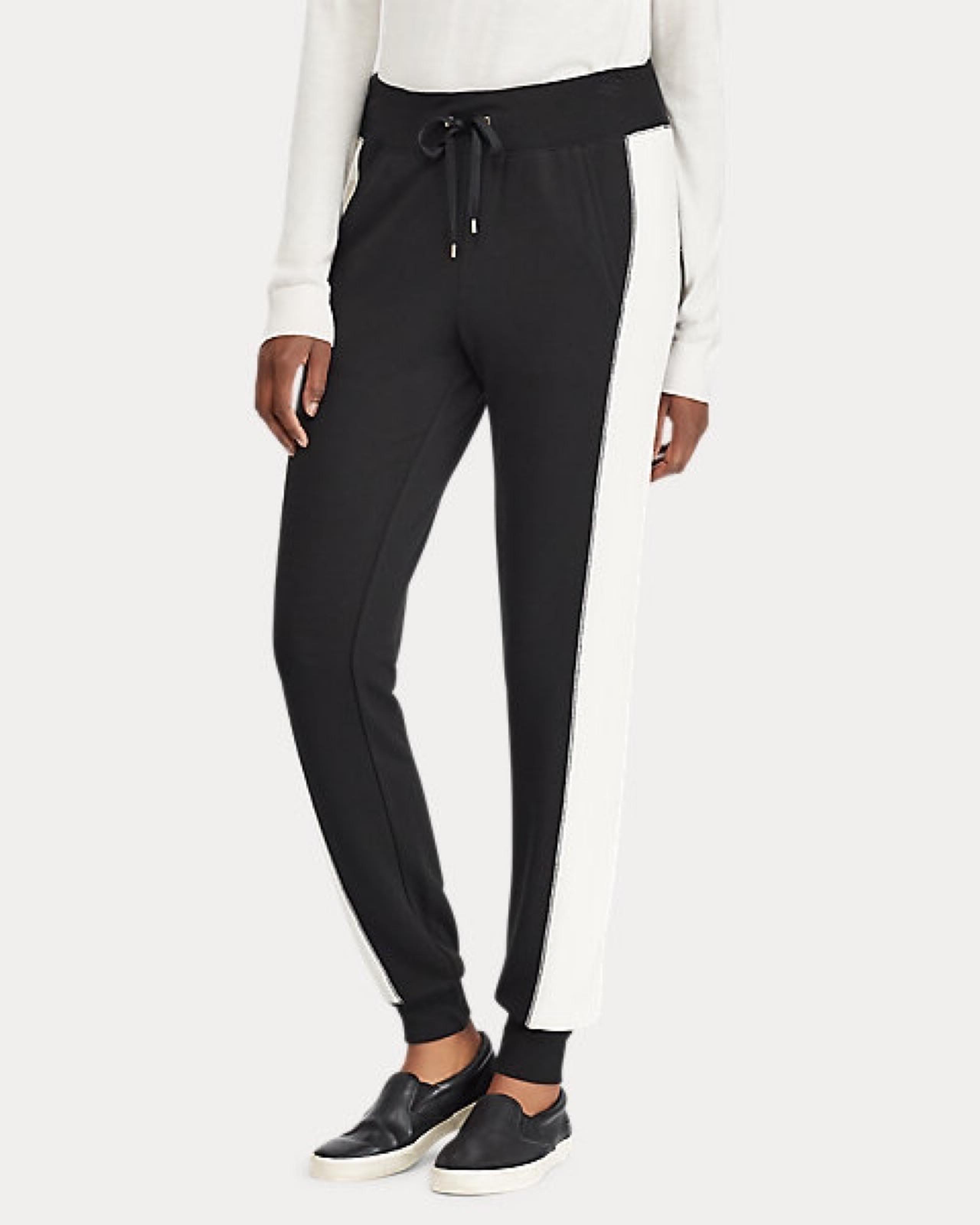 Ralph Lauren Striped Navy Blue Jogger Pants Women’s Medium NWT