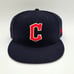 Men's New Era Navy Cleveland Guardians Road Authentic Collection On-Field 7 ⅜