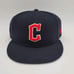 Men's New Era Navy Cleveland Guardians Road Authentic Collection On-Field 7 ⅜