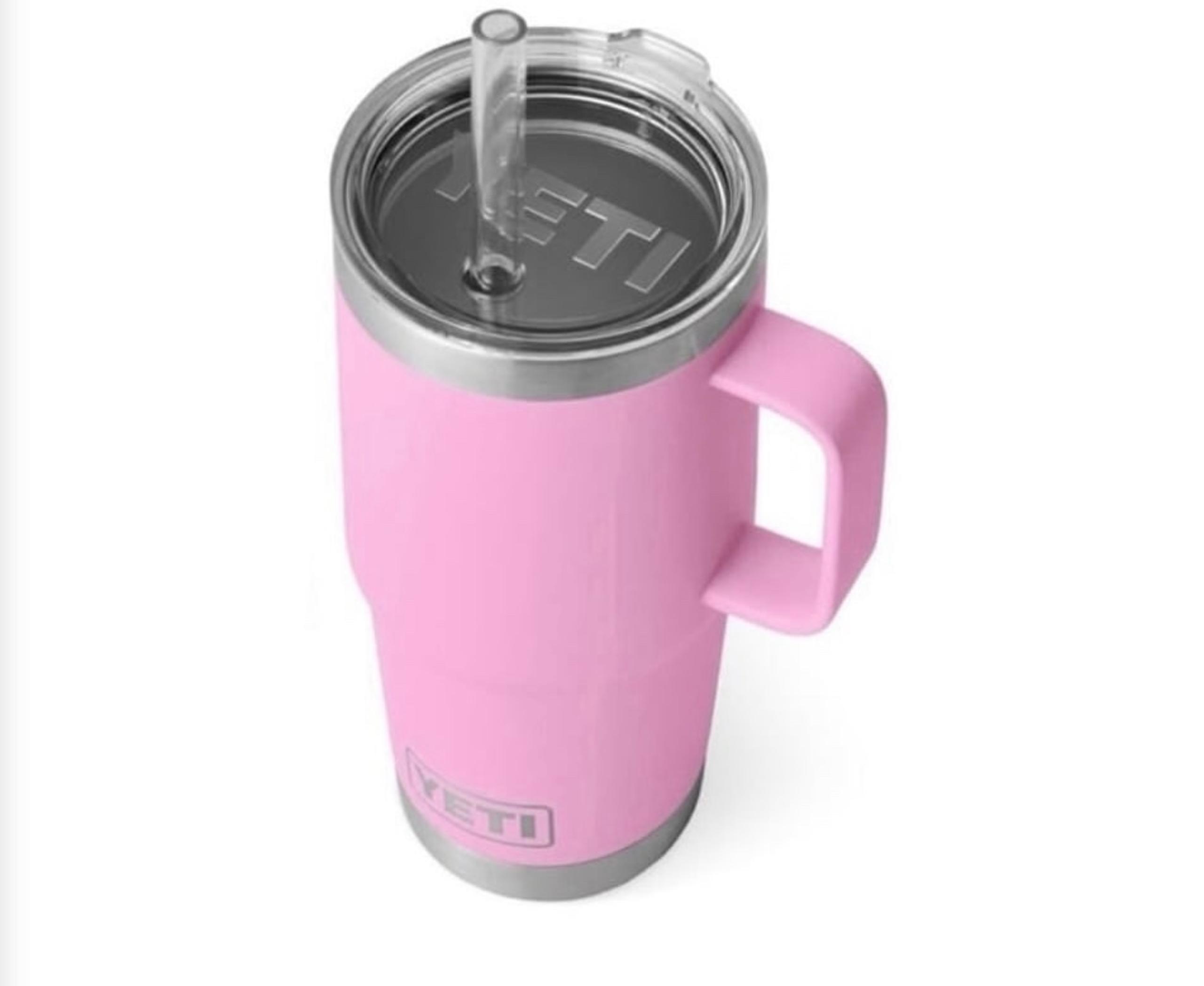 Brand new with tags YETI power pink LIMITED EDITION 35 oz tumbler with straw
