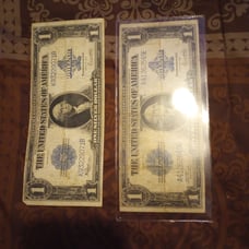 1923 blue silver certificates / horse blankets set of two