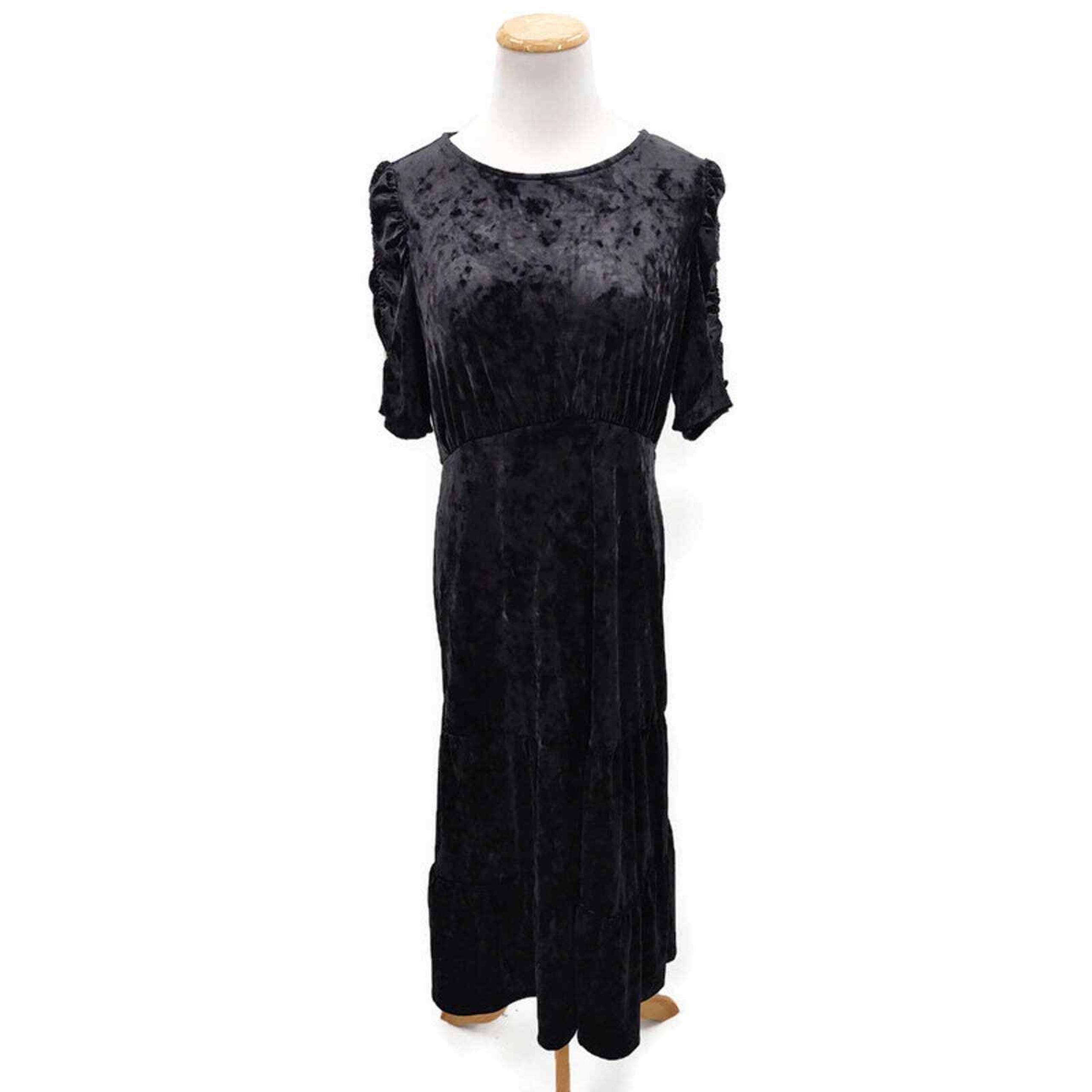 NWT Who What Wear black creepy witchy Stretch velvet dress in XS