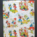 Vintage 1960s Walt DIsney Mickey & Minnie Mouse Twin Bed Flat Sheet - Made in US