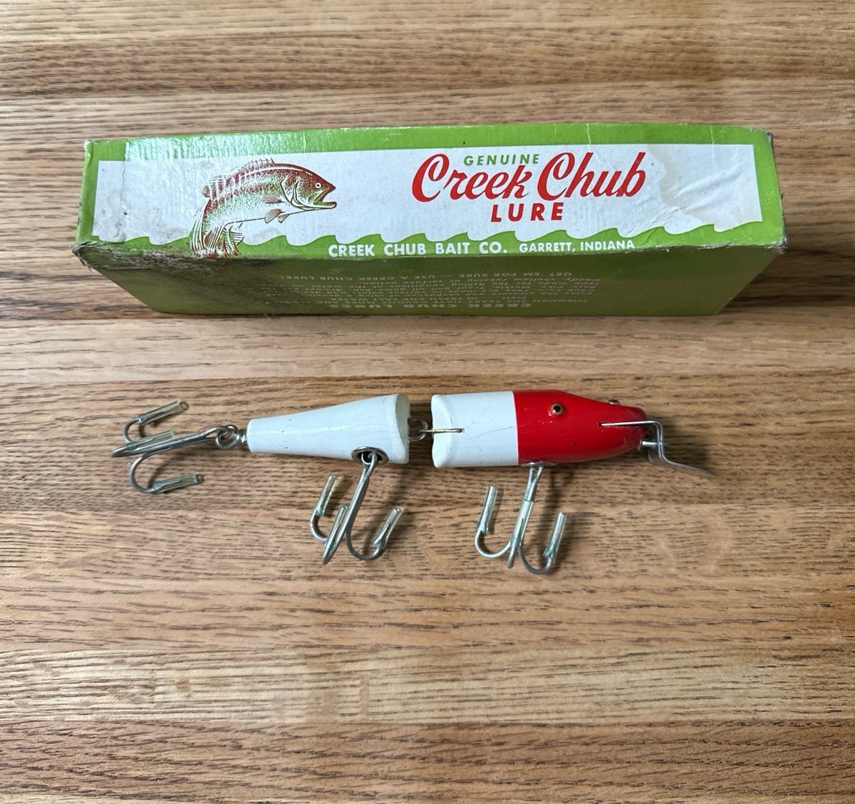 Vintage Creek Chub Jointed Snook Pikie Fishing Lure with Box