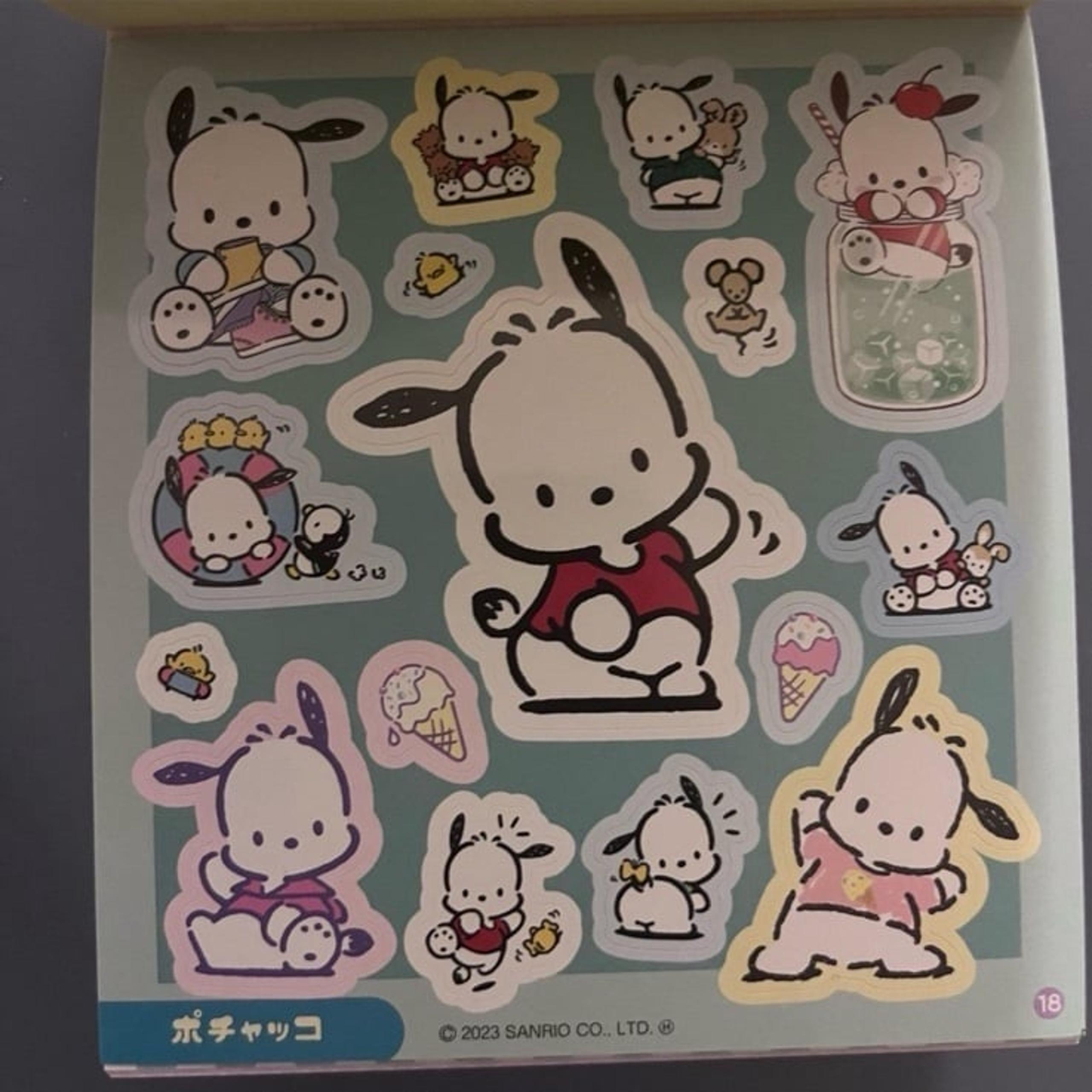 Sanrio hello kitty pompompurin cinnamoroll sticker sheet lot (5)