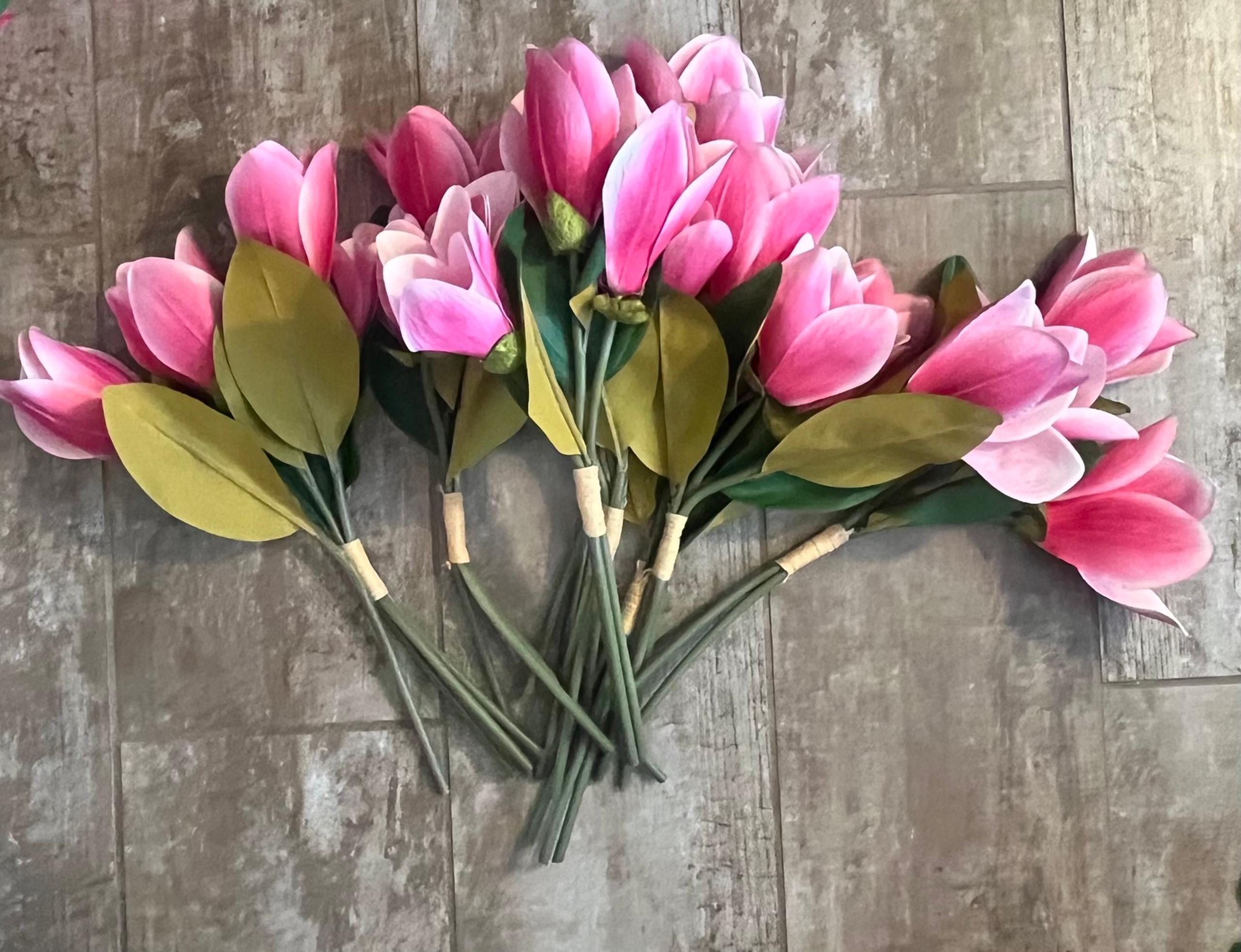 Pink Magnolia Silk Flowers