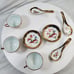 Vintage Chinese Porcelain Gold Trim 8 Piece Set