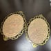 Vintage Italian Fabric Print Wall Art – Blue Boy & Pinkie – Ornate Brass Frames